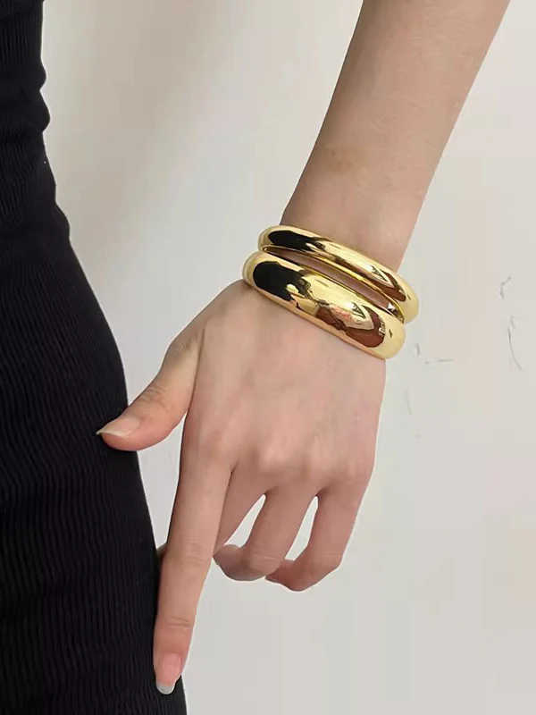 Geometric Shiny Solid Color Bracelet Accessories - Image 3