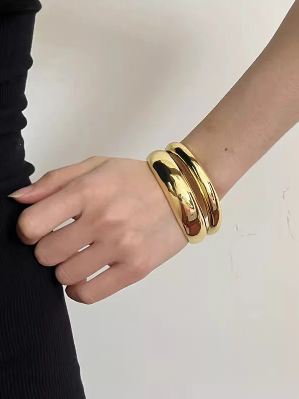 Geometric Shiny Solid Color Bracelet Accessories - Image 4