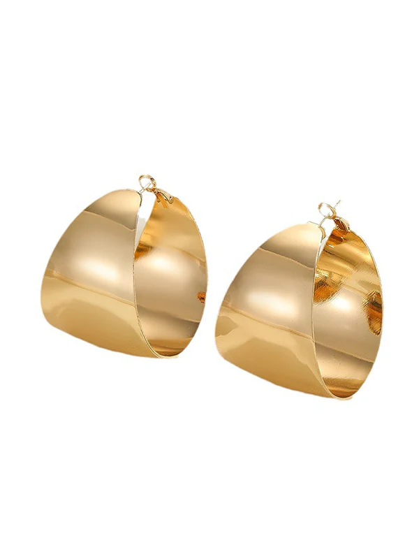 Geometric Shiny Solid Color Earrings Accessories - Image 7