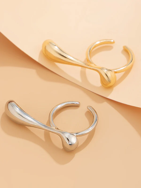 Geometric Shiny Solid Color Rings Accessories - Image 6