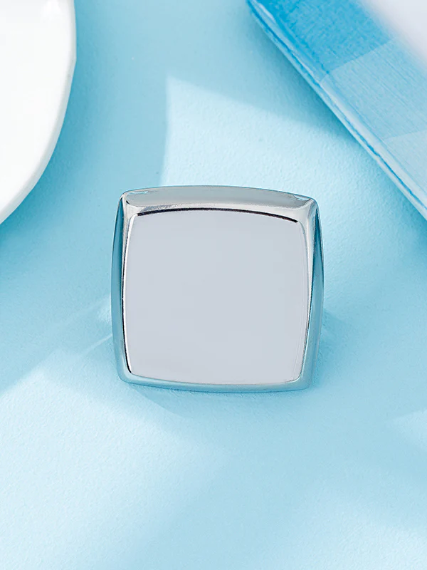 Geometric Shiny Solid Color Rings Accessories - Image 3