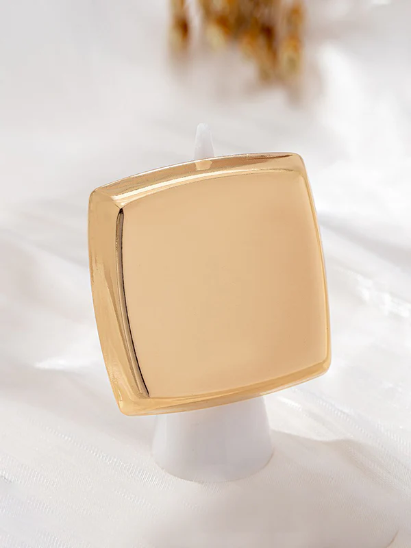 Geometric Shiny Solid Color Rings Accessories - Image 4