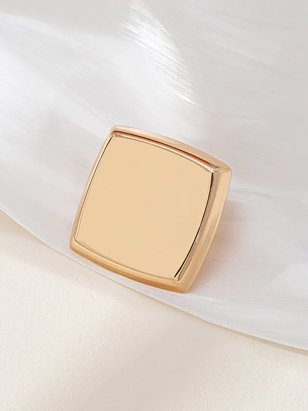 Geometric Shiny Solid Color Rings Accessories - Image 5