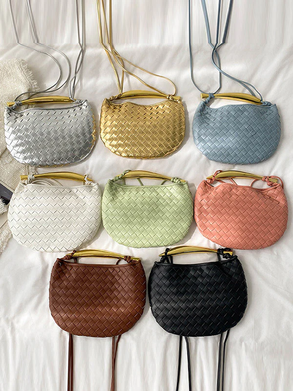 Geometric Shiny Woven Crossbody Bags Handbags - Image 13
