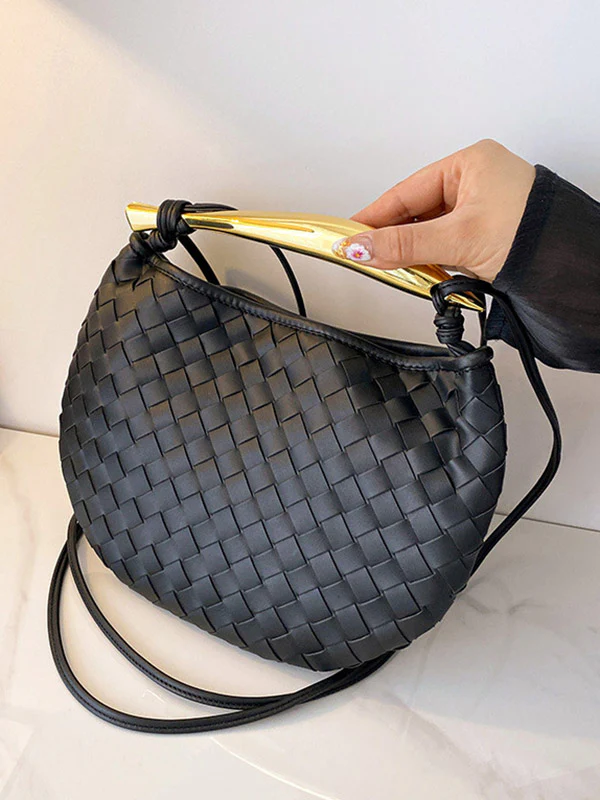 Geometric Shiny Woven Crossbody Bags Handbags - Image 14