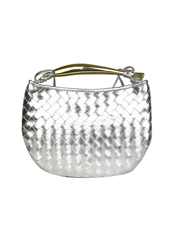 Geometric Shiny Woven Crossbody Bags Handbags - Image 19
