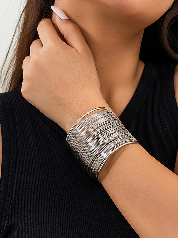Geometric Solid Color Bracelet Accessories - Image 2