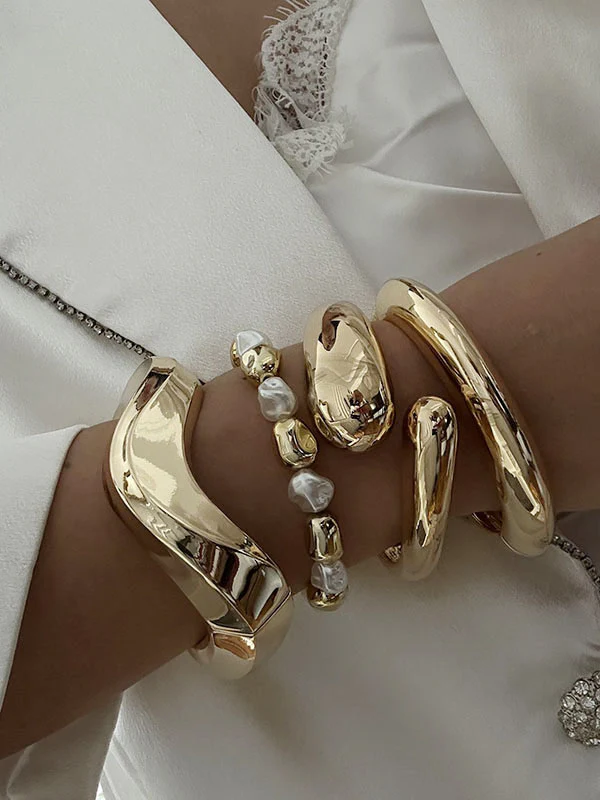 Geometric Solid Color Bracelet Accessories - Image 3