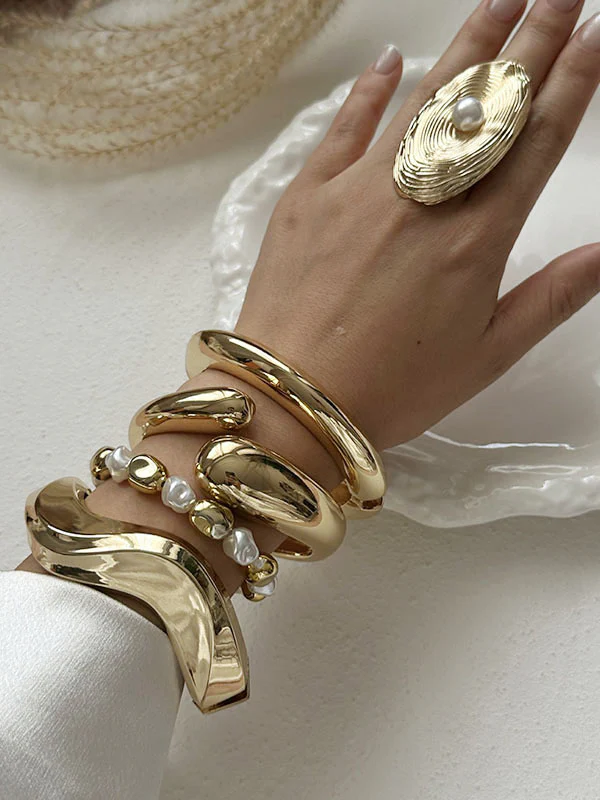 Geometric Solid Color Bracelet Accessories - Image 4