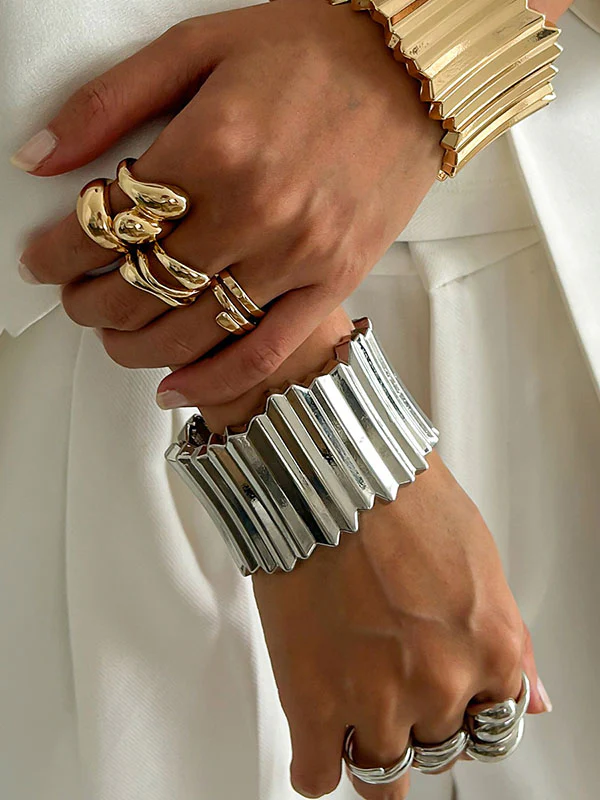 Geometric Solid Color Bracelet Accessories - Image 2