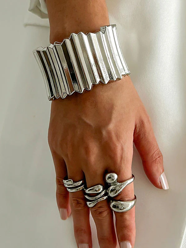 Geometric Solid Color Bracelet Accessories - Image 3