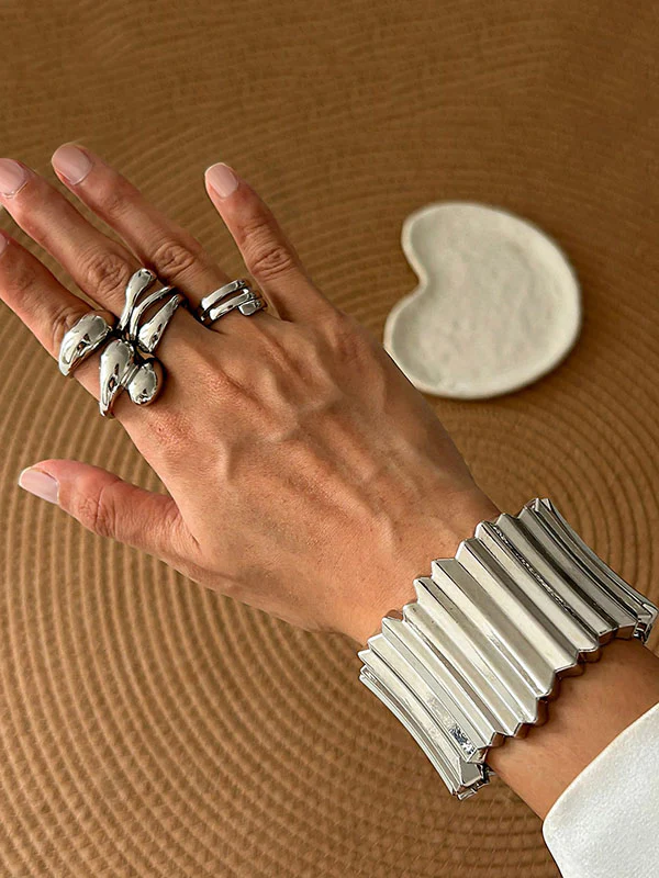 Geometric Solid Color Bracelet Accessories - Image 4
