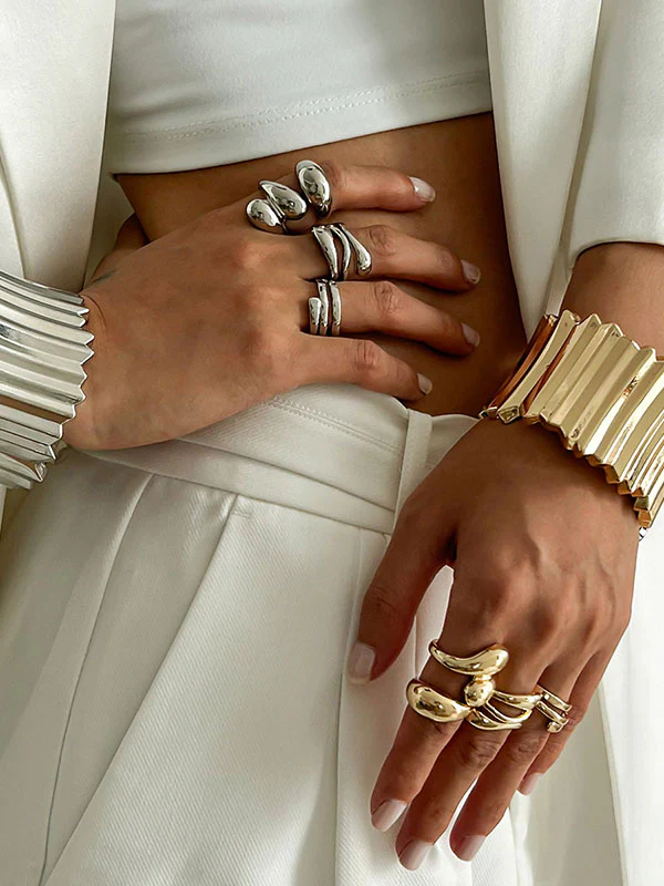 Geometric Solid Color Bracelet Accessories - Image 6