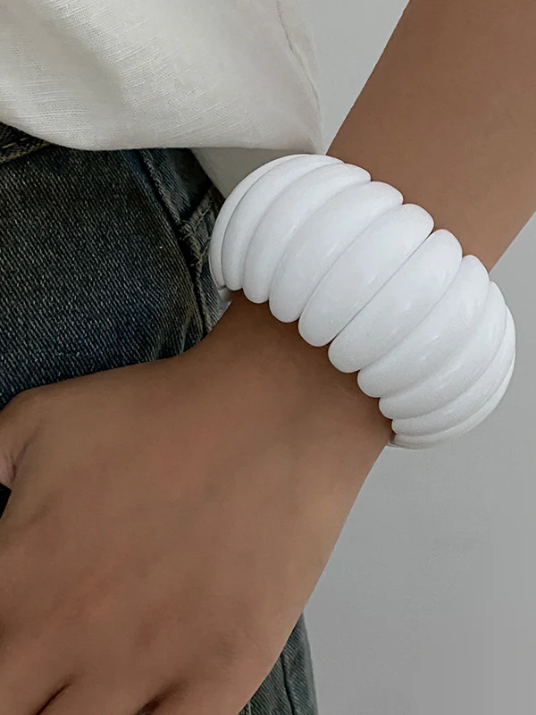 Geometric Solid Color Bracelet Accessories - Image 2