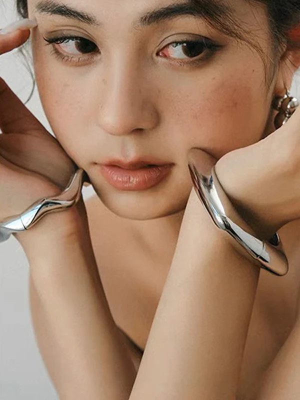 Geometric Solid Color Bracelet Accessories - Image 2