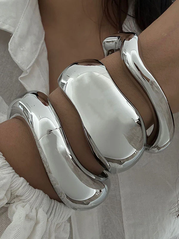 Geometric Solid Color Bracelet Accessories - Image 2