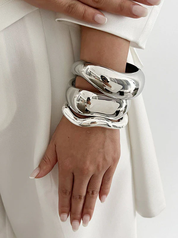 Geometric Solid Color Bracelet Accessories - Image 7