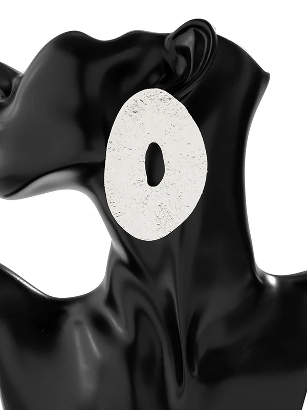 Geometric Solid Color Drop Earrings - Image 9