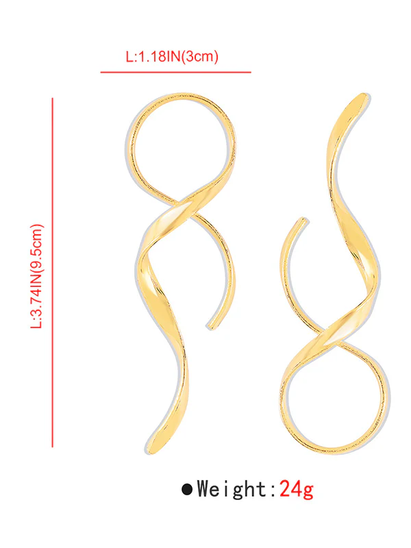 Geometric Solid Color Drop Earrings - Image 12