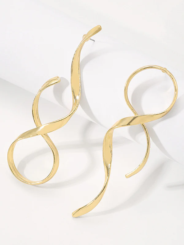 Geometric Solid Color Drop Earrings - Image 7