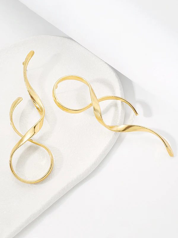 Geometric Solid Color Drop Earrings - Image 8