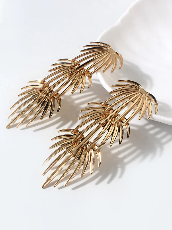 Geometric Solid Color Drop Earrings - Image 2