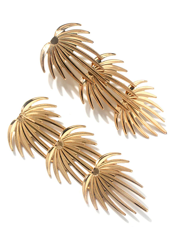 Geometric Solid Color Drop Earrings - Image 3