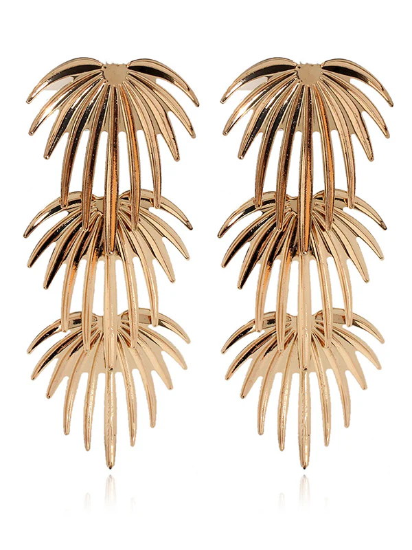 Geometric Solid Color Drop Earrings - Image 4