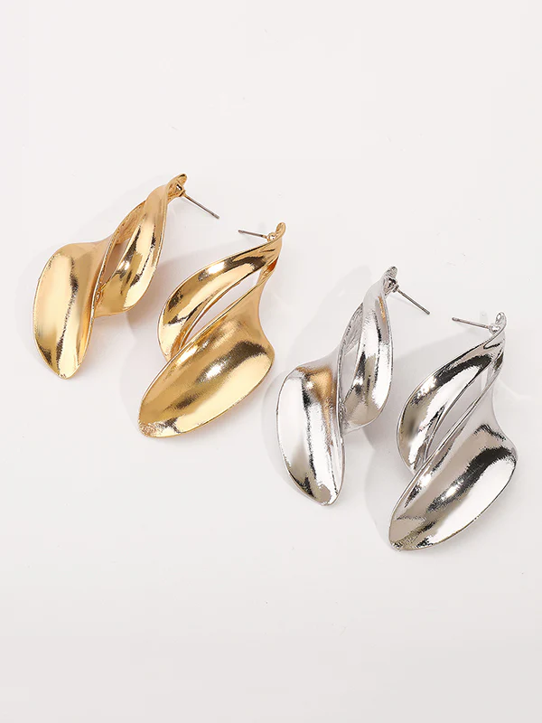 Geometric Solid Color Drop Earrings - Image 5