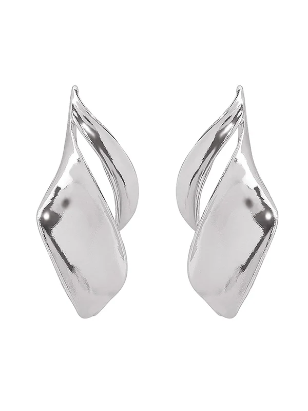 Geometric Solid Color Drop Earrings - Image 7