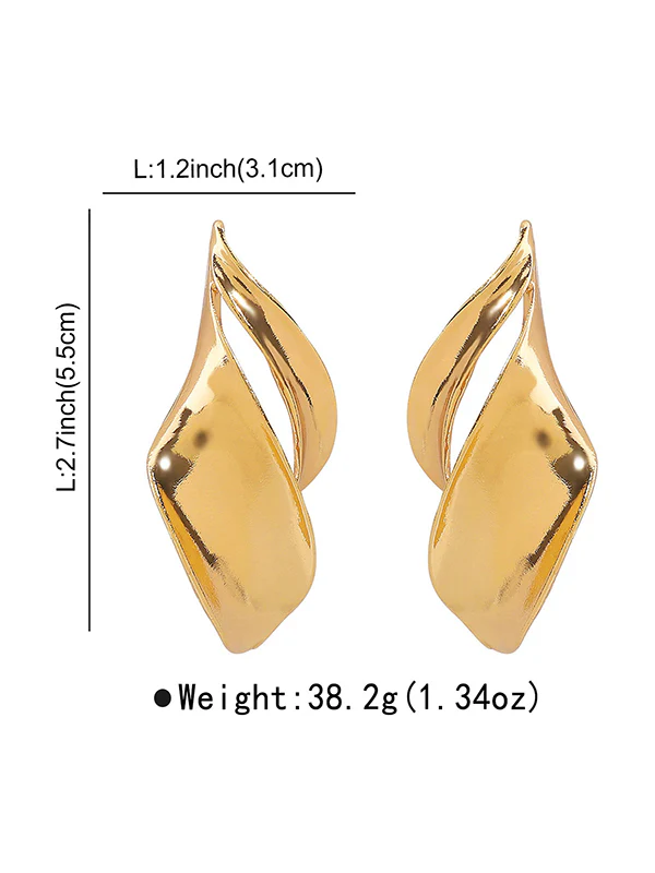 Geometric Solid Color Drop Earrings - Image 8