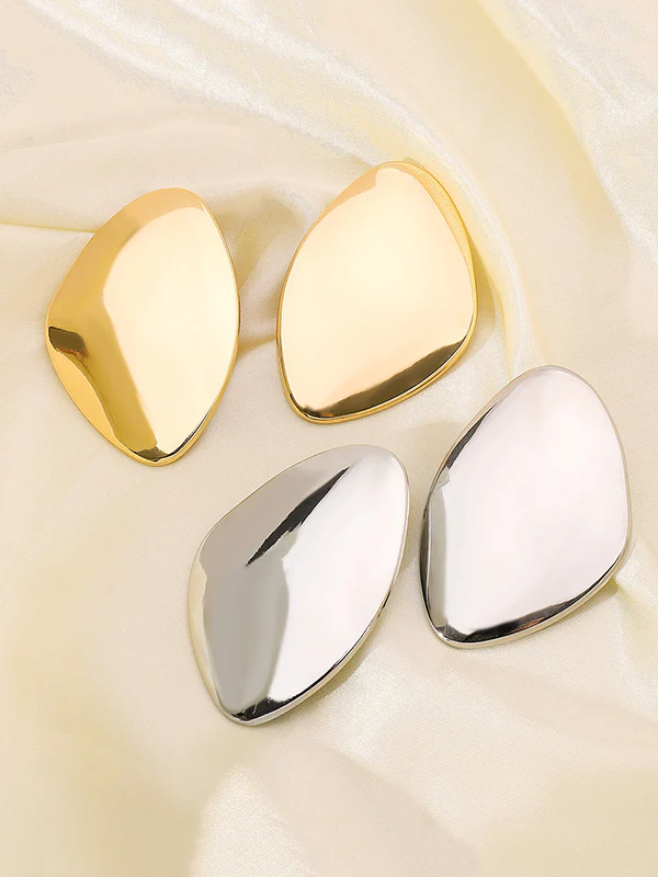 Geometric Solid Color Drop Earrings - Image 4