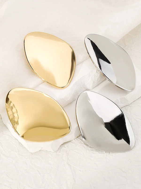 Geometric Solid Color Drop Earrings - Image 5