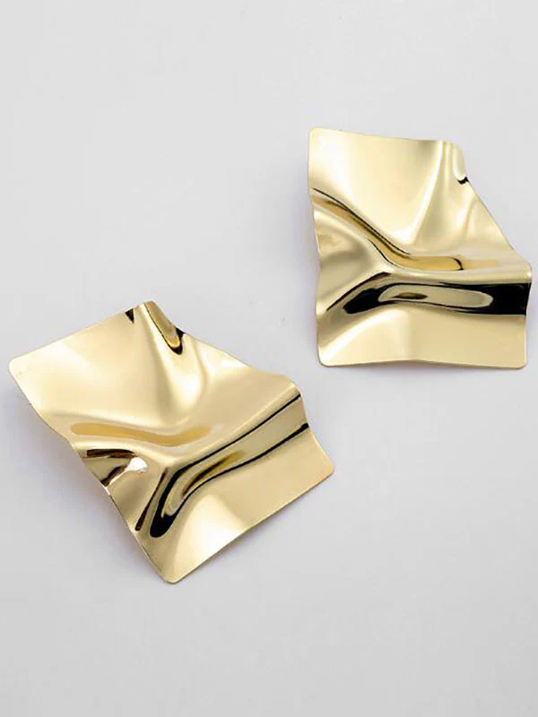 Geometric Solid Color Drop Earrings - Image 3