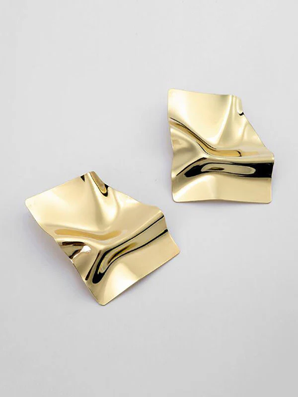 Geometric Solid Color Drop Earrings - Image 4