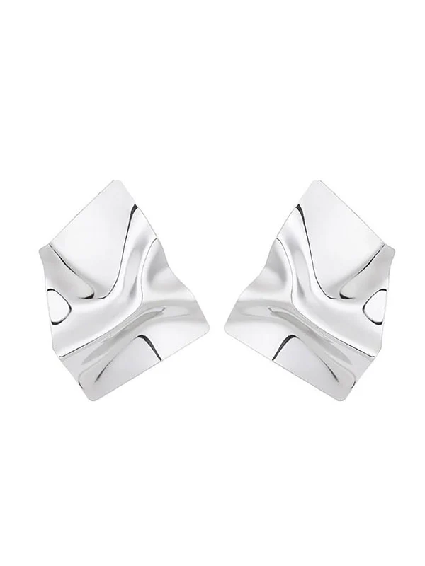Geometric Solid Color Drop Earrings - Image 6