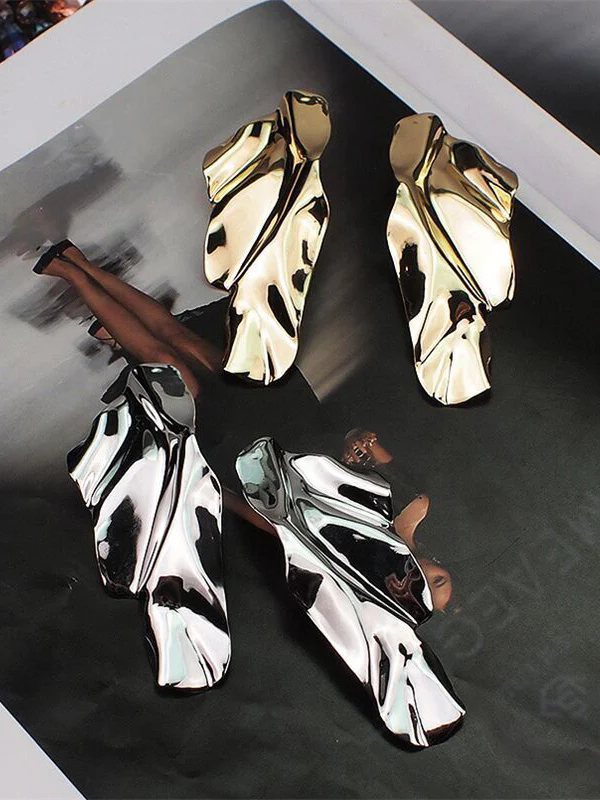 Geometric Solid Color Drop Earrings - Image 5