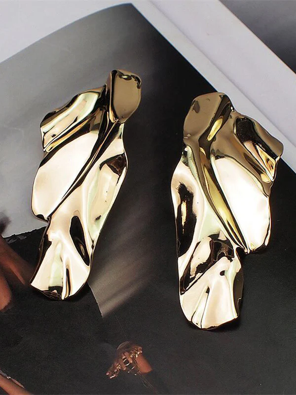 Geometric Solid Color Drop Earrings - Image 6