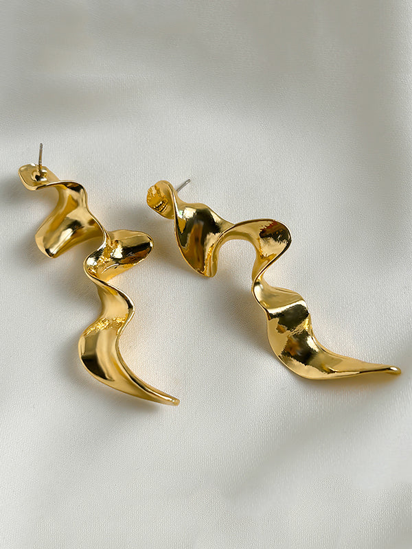 Geometric Solid Color Drop Earrings - Image 4