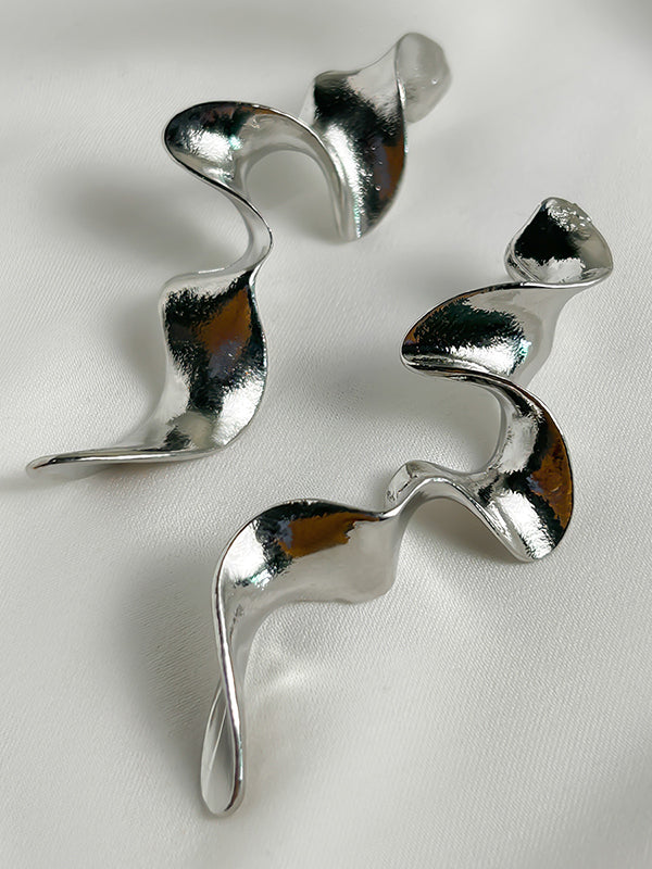Geometric Solid Color Drop Earrings - Image 5