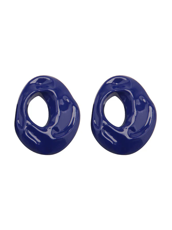 Geometric Solid Color Drop Earrings - Image 11