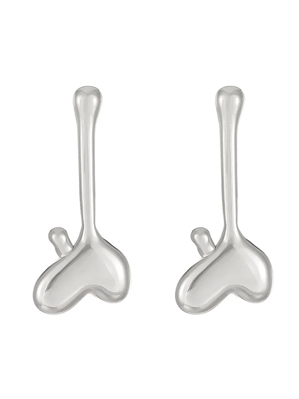 Geometric Solid Color Drop Earrings - Image 2