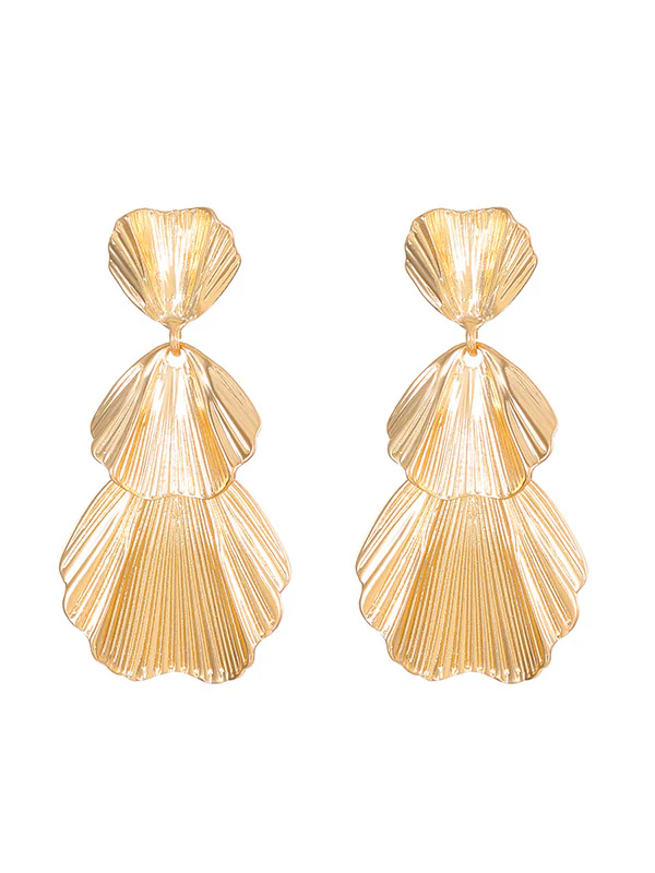 Geometric Solid Color Drop Earrings - Image 2