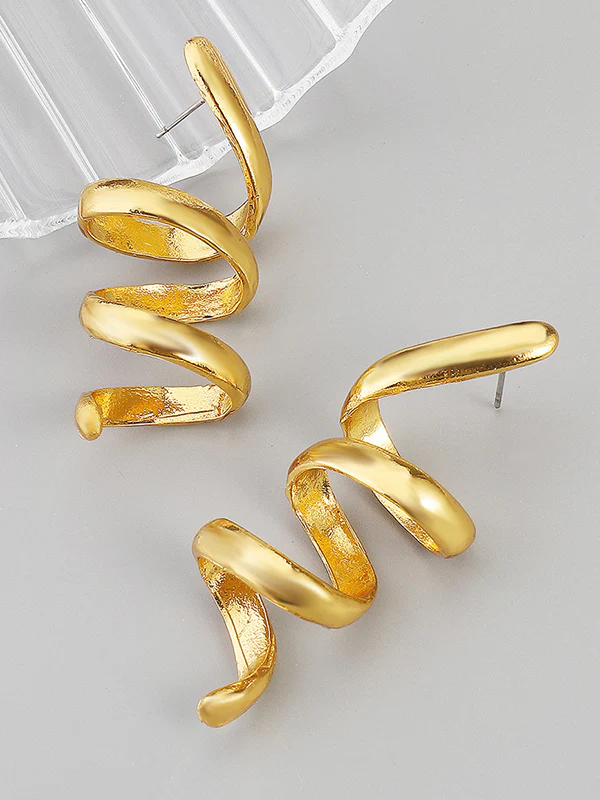 Geometric Solid Color Drop Earrings - Image 12