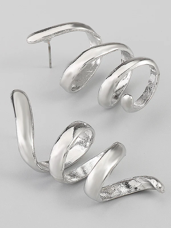 Geometric Solid Color Drop Earrings - Image 13
