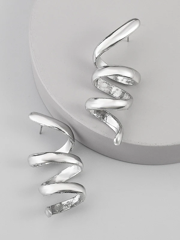 Geometric Solid Color Drop Earrings - Image 14