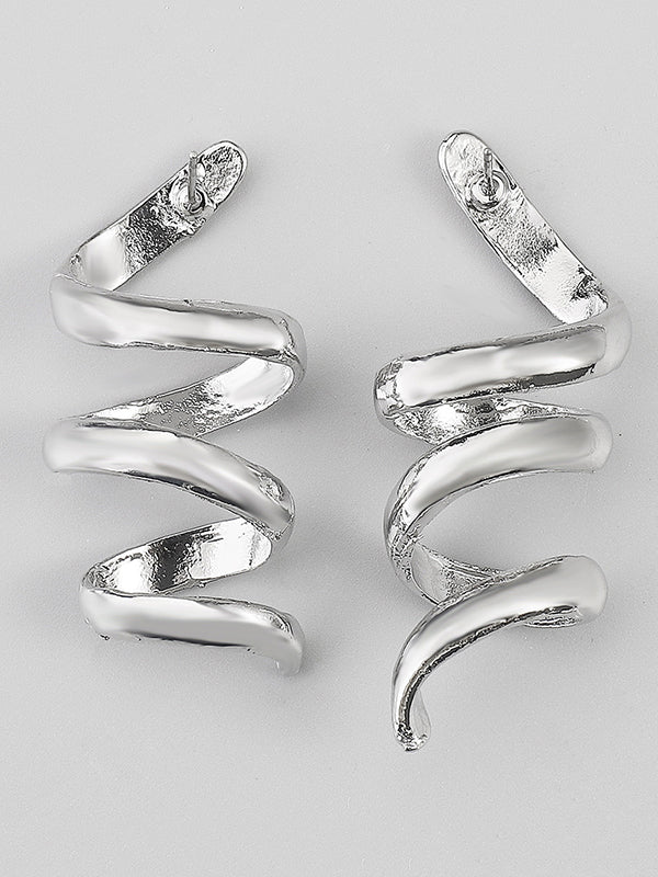 Geometric Solid Color Drop Earrings - Image 15