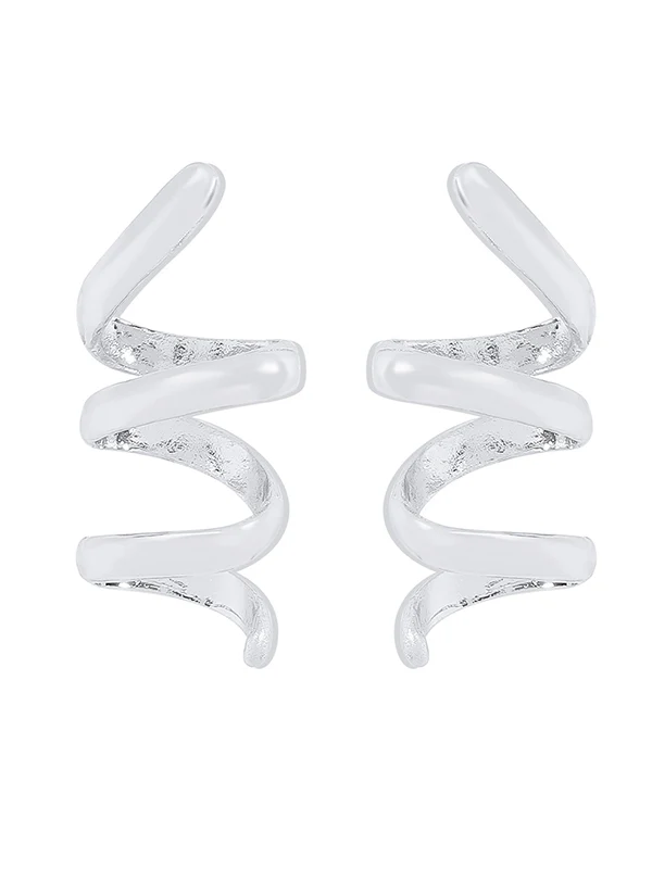 Geometric Solid Color Drop Earrings - Image 16