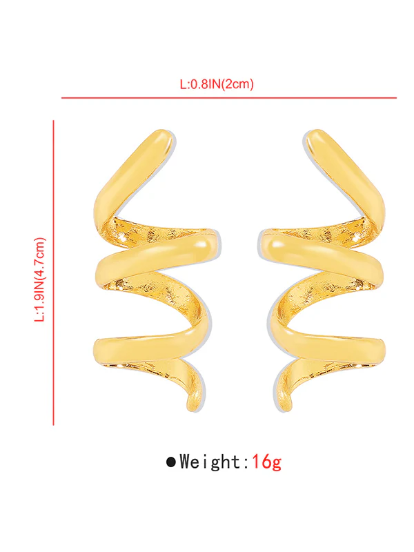 Geometric Solid Color Drop Earrings - Image 18