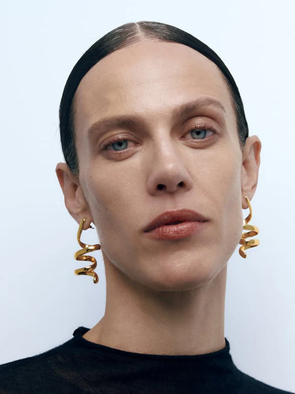Geometric Solid Color Drop Earrings - Image 6